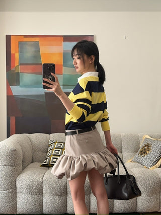 COPERNI GATHERED HEM TAILORED SKIRT