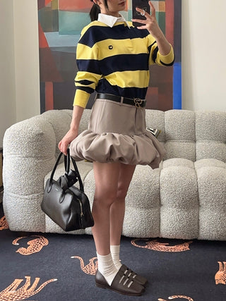 COPERNI GATHERED HEM TAILORED SKIRT
