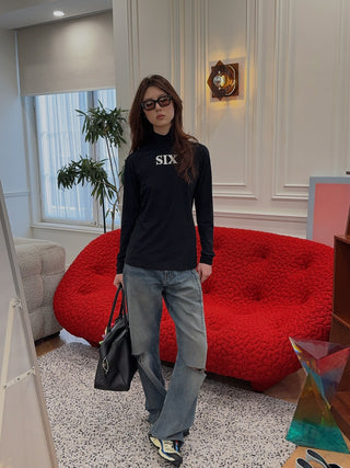 MM6 Maison Margiela SIX LONG SLEEVED TIGHTS BLACK