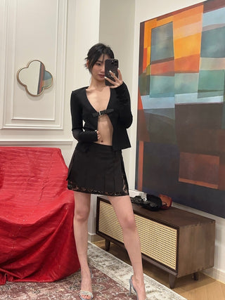 16ARLINGTON BRONE MINI SKIRT BITTER CHOCOLATE