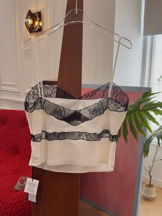 THE ANDAMANE NARCISA - LACE SLIP TOP