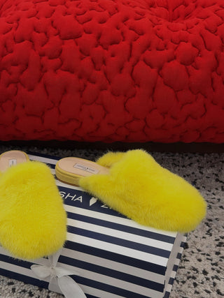 NATASHA ZINKO MINK FUR SLIPPERS