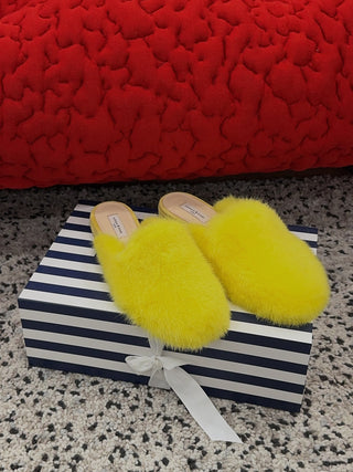 NATASHA ZINKO MINK FUR SLIPPERS