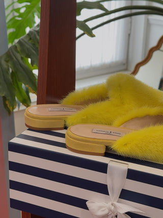 NATASHA ZINKO MINK FUR SLIPPERS