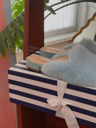 NATASHA ZINKO MINK FUR SLIPPERS