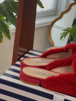 NATASHA ZINKO MINK FUR SLIPPERS