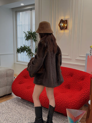 STAND BELINDA BLAZER DARK BROWN