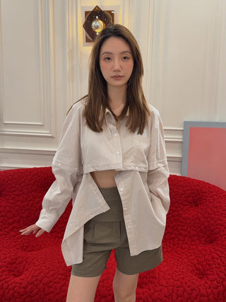 Christopher Esber Double Belted Short /  KHAKI
