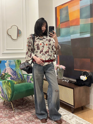 MARTINE ROSE Shockcord Brand-Print Short-Sleeves Relaxed-Fit Woven Shirt