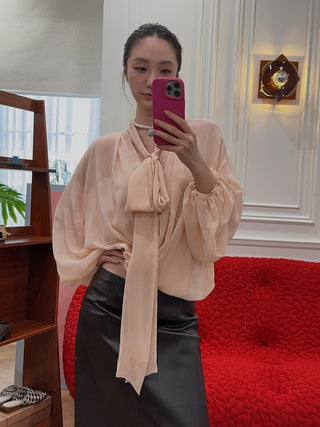 BLUMARINE BLUSA M/L C/FIOCCO