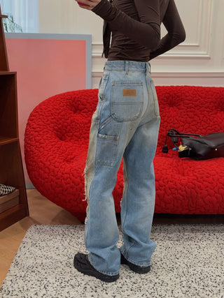 MM6 Maison Margiela DISTRESSED WORKWEAR DENIM JEANS