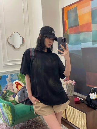 MM6 Maison Margiela SINGLE-STITCH-LOGO T-SHIRT