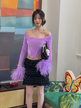 ASHLEY WILLIAMS RUFFLE SKIRT
