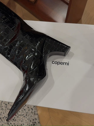 COPERNI Black Croco Bridge Cowboy Boots