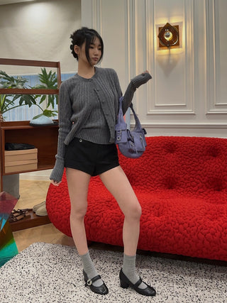 COPERNI - FOUR POCKET TAILORED MINI SHORTS / BLACK