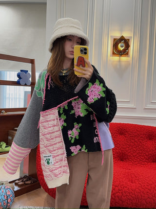 NATASHA ZINKO UPCYCLED LONG SLEEVE SWEATER