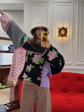 NATASHA ZINKO UPCYCLED LONG SLEEVE SWEATER