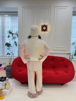 SLEEPER - PARTY  PAJAMAS  PANTS  WITH  DETACHABLE  FEATHERS / BEIGE