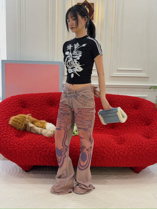 OPEN YY ROSE BABY TEE