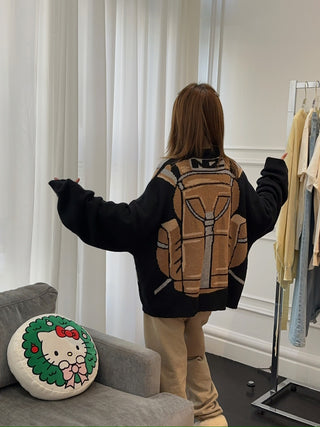 Natasha Zinko Tromple L'Oeil Backpack Cardigan