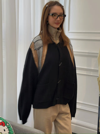 Natasha Zinko Tromple L'Oeil Backpack Cardigan