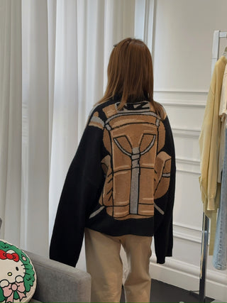 Natasha Zinko Tromple L'Oeil Backpack Cardigan