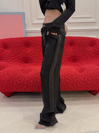 BLUMARINE - Satin Pants in Black