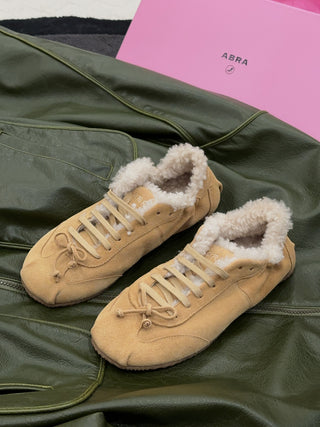 ABRA - SNEAKER BALLERINA SHERLING / BEIGE SUEDE