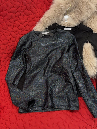 SAKS POTTS - SAYA BLOUSE / BLACK SHIMMER