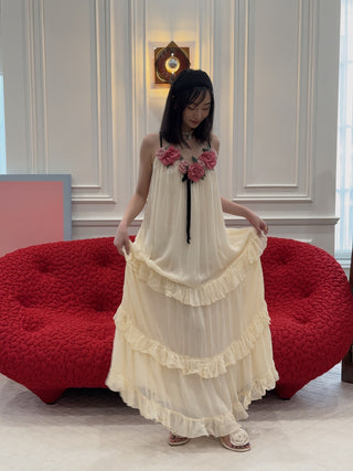 FOR LOVE & LEMONS - Rosalie Maxi Dress in Cream