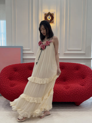 FOR LOVE & LEMONS - Rosalie Maxi Dress in Cream