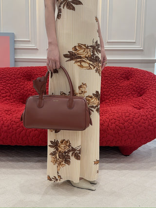 MAGDA BUTRYM - Strapless Floral Print Dress in Cream