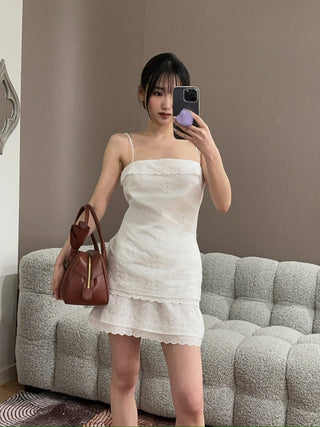 MAGDA BUTRYM - Embroidered Lace Top in White