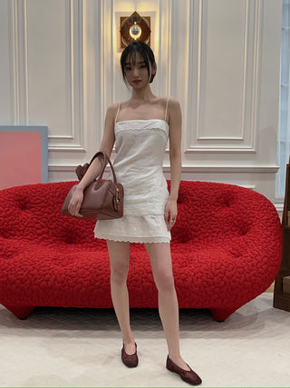 MAGDA BUTRYM - Embroidered Lace Top in White