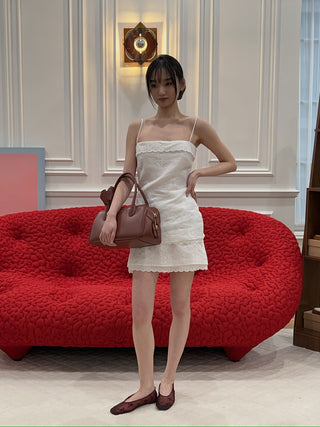 MAGDA BUTRYM - Embroidered Lace Top in White