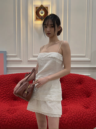 MAGDA BUTRYM - Embroidered Lace Top in White