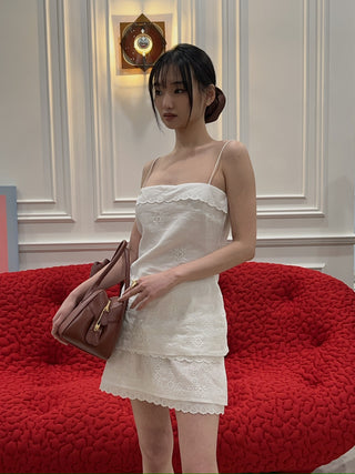 MAGDA BUTRYM - Embroidered Lace Top in White