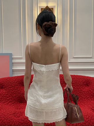 MAGDA BUTRYM - Embroidered Lace Top in White