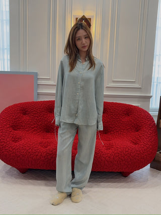 AERON - Drawstring Pants in Blue|Green