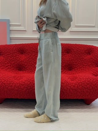 AERON - Drawstring Pants in Blue|Green