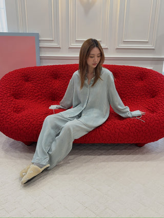 AERON - Drawstring Pants in Blue|Green