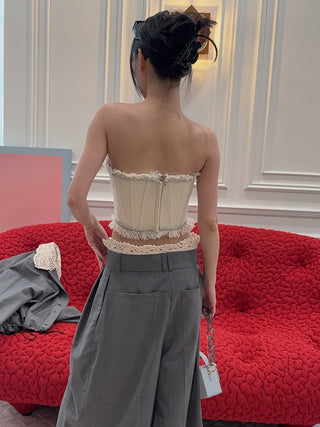 GIUSEPPE - BUSTIER IN MILK WHITE