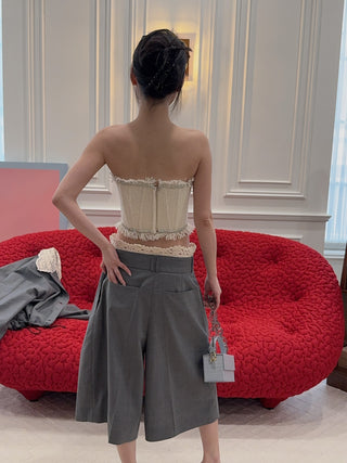 GIUSEPPE - BUSTIER IN MILK WHITE