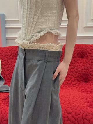 THE MANNEI - Wool Bermuda Shorts in Grey