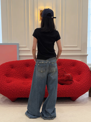 ABRA - Anime Girl T-shirt in Black