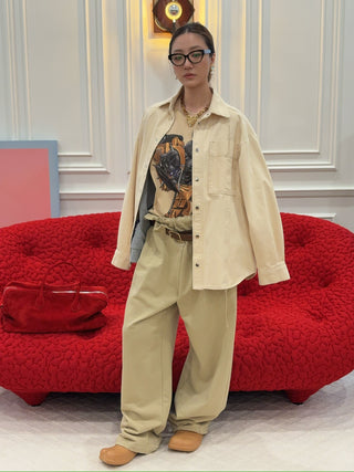 AERON - OVERSIZED SHIRT IN CREME