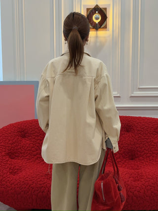 AERON - OVERSIZED SHIRT IN CREME