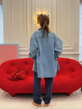 HED MAYNER - DESTROYED DENIM SHIRT