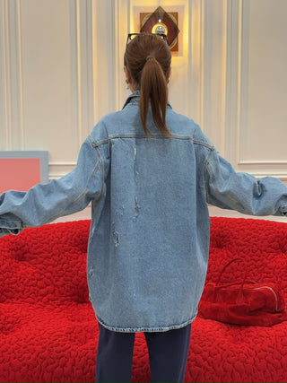 HED MAYNER - DESTROYED DENIM SHIRT