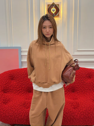 HED MAYNER HI NECK CROPPED SWEATSHIRT